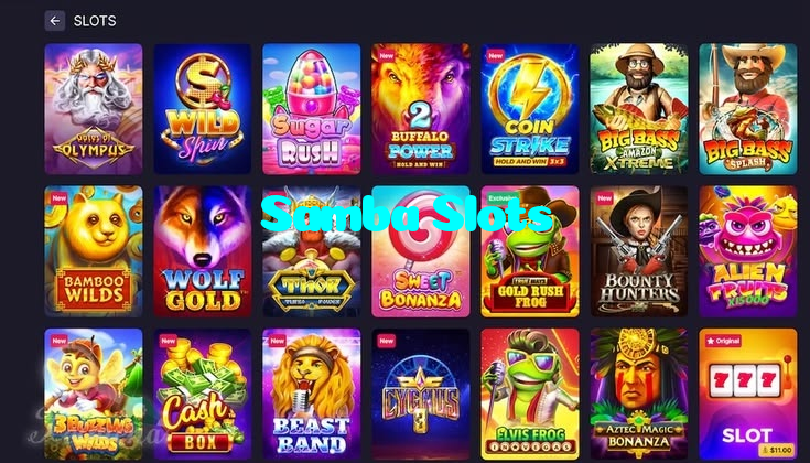 Samba Slots casino presented on mobile device in Pakistan with slots and live games